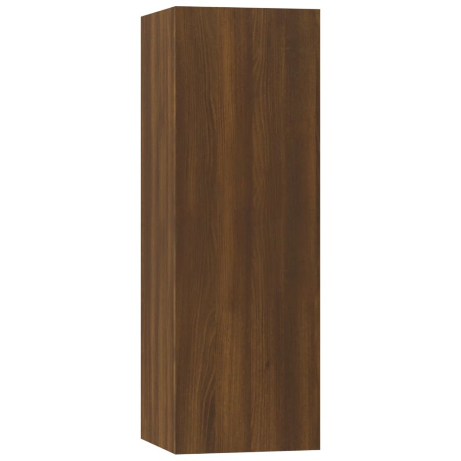 Set de muebles para TV 5 pzas madera contrachapada roble