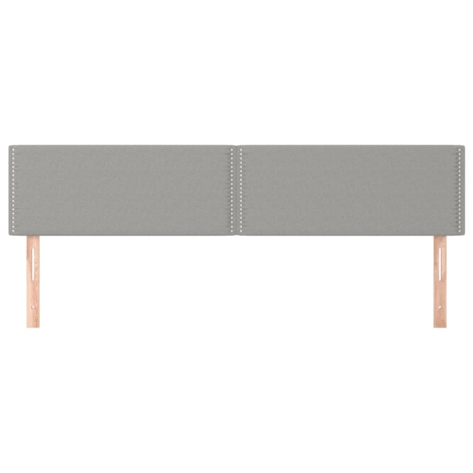 Cabeceros 2 unidades de tela gris claro 80x5x78/88