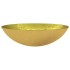 Lavabo de vidrio dorado 50x37x14