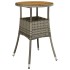 Mesa de jardín madera acacia y ratán sintético gris Ø60x75
