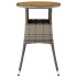 Mesa de jardín madera acacia y ratán sintético gris Ø60x75