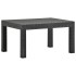 Mesa de jardín PP ratán gris antracita 58x58x41