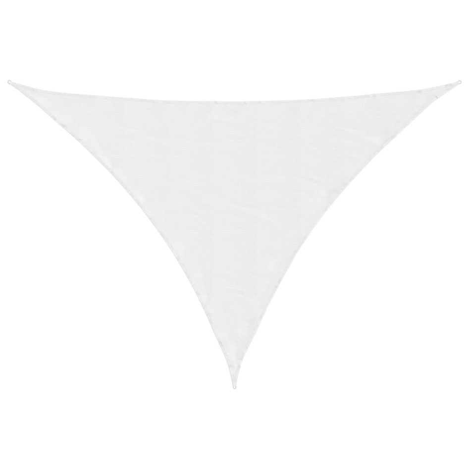 Toldo de vela triangular tela Oxford blanco 5x5x6