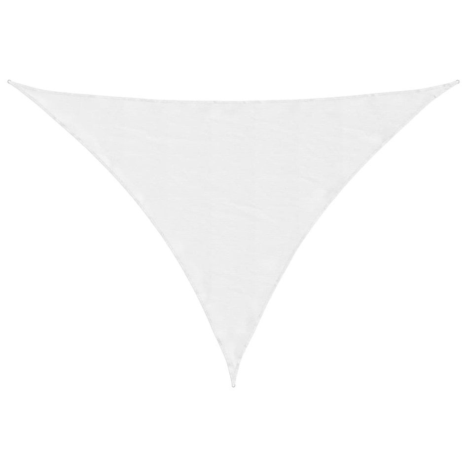 Toldo de vela triangular tela Oxford blanco 3,5x3,5x4,9
