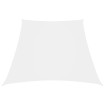 Toldo de vela trapezoidal de tela oxford blanco 3/5x4 m