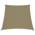 Toldo de vela trapezoidal de tela oxford beige 3/5x4