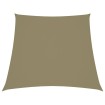 Toldo de vela trapezoidal de tela oxford beige 3/5x4 m