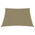 Toldo de vela trapezoidal de tela oxford beige 3/5x4