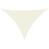 Toldo de vela triangular tela Oxford color crema 3,5x3,5x4,9