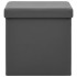 Taburetes de almacenaje plegables 2 uds gris