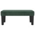 Banco de terciopelo verde oscuro 70x30x30