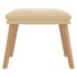 Reposapiés de terciopelo crema blanco 45x29,5x35