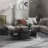 Mesa de centro madera contrachapada gris brillo 103,5x60x35