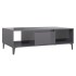 Mesa de centro madera contrachapada gris brillo 103,5x60x35
