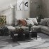 Mesa de centro madera contrachapada gris brillo 103,5x60x35