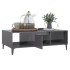 Mesa de centro madera contrachapada gris brillo 103,5x60x35