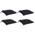 Cojines para silla 4 uds tela a cuadros negro 40x40x7