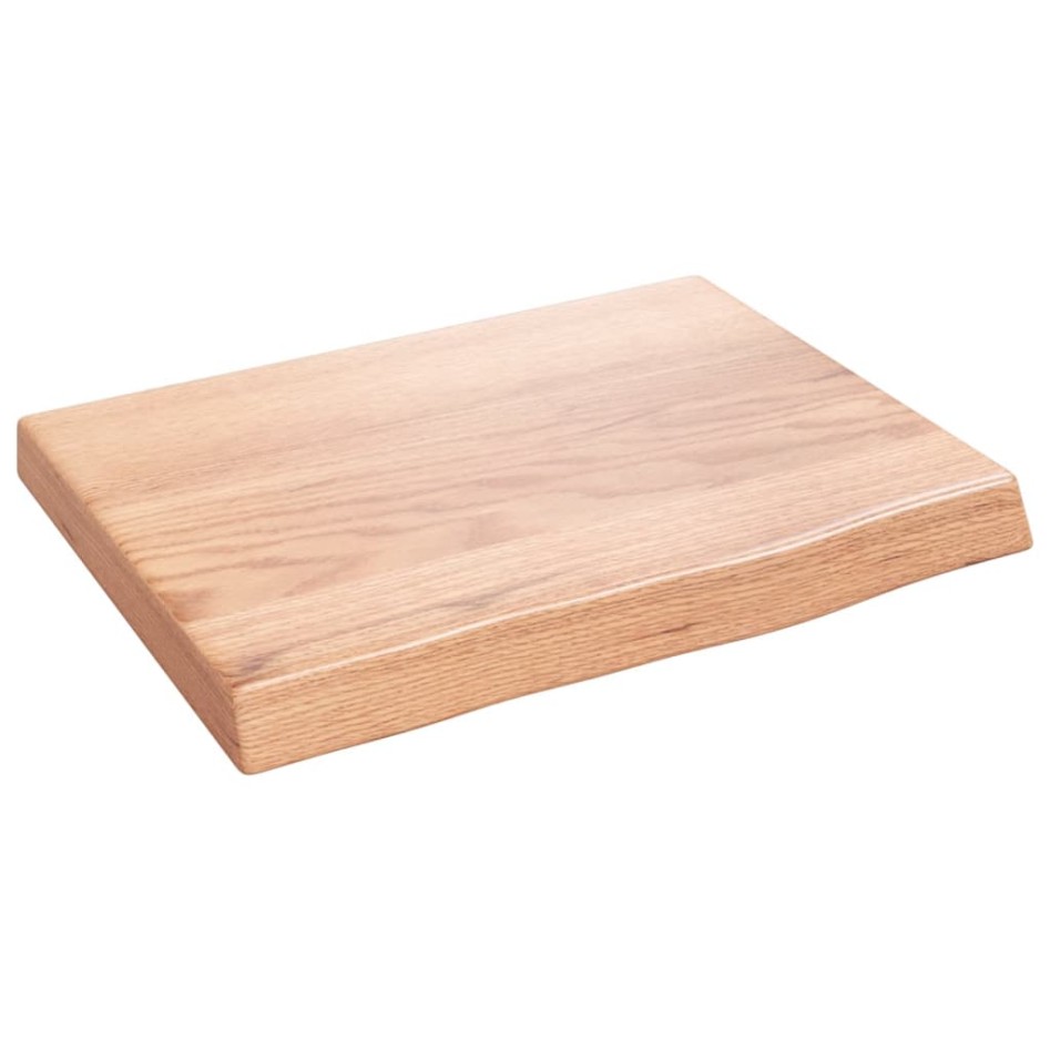 Encimera baño madera maciza tratada marrón claro 40x30x(2-4)