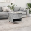 Mesa de centro madera de ingeniería gris hormigón 50x46x50 cm