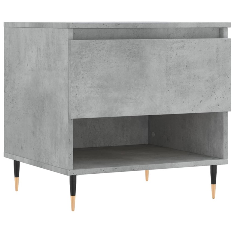 Mesa de centro madera de ingeniería gris hormigón 50x46x50