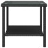 Mesa auxiliar vidrio templado ratán sintético negro 45x45x45