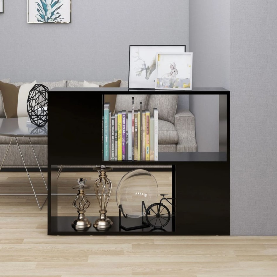 Mueble para TV madera contrachapada negro 80x24x63