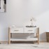 Mesa de centro madera contrachapada blanco 82x48x45