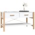 Mesa de centro madera contrachapada blanco 82x48x45