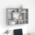 Estantería de pared contrachapada gris hormigón 75x16x55