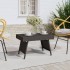 Mesa auxiliar plegable ratán sintético negro 60x40x38
