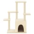 Rascador para gatos con postes de sisal color crema 97,5