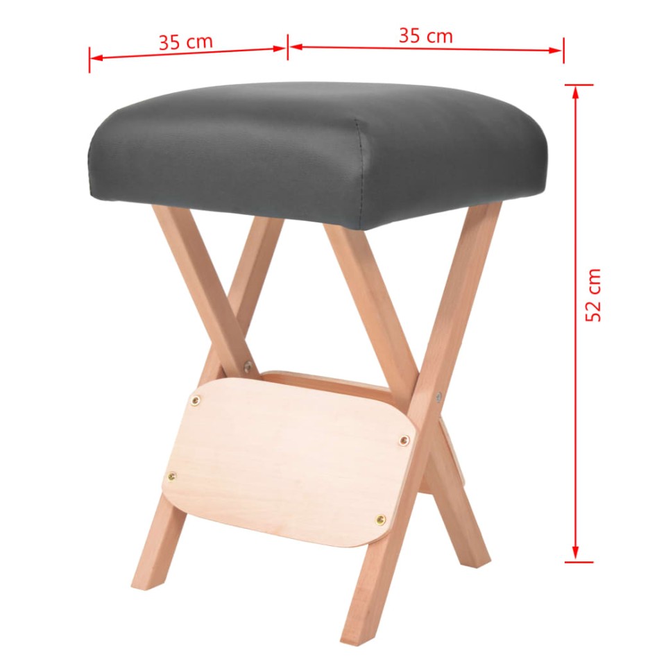 Taburete de masaje plegable con asiento 12 cm de grosor