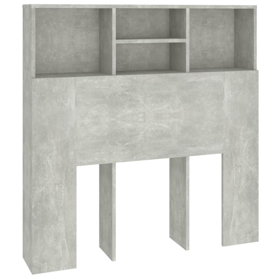 Mueble cabecero gris hormigón 100x19x103,5