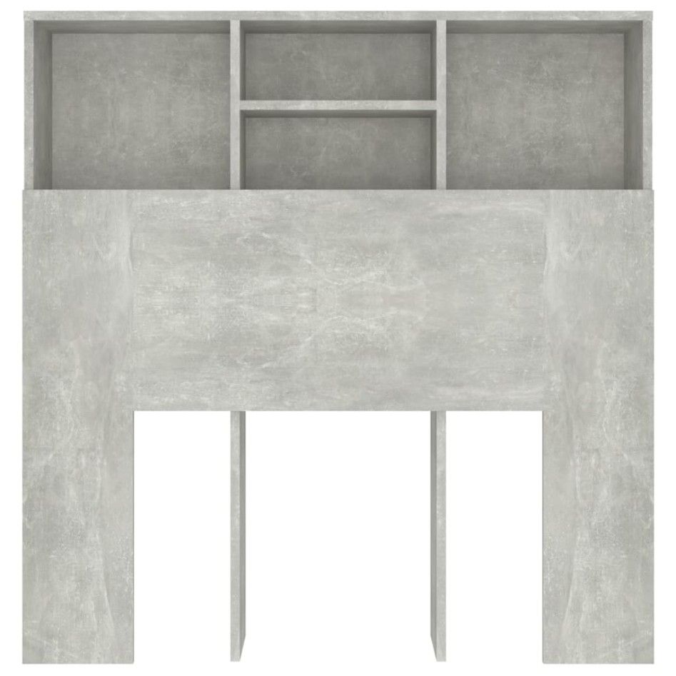 Mueble cabecero gris hormigón 100x19x103,5