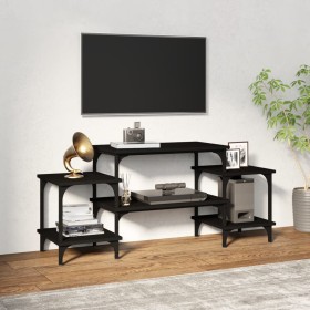 Mueble para TV madera contrachapada negro 117x35x52