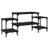 Mueble para TV madera contrachapada negro 117x35x52