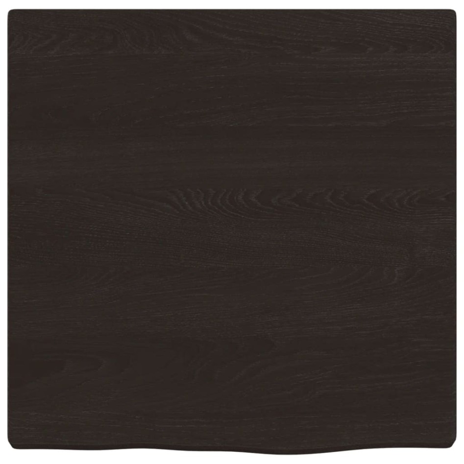 Encimera baño madera maciza tratada marrón oscuro 40x40x2