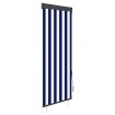 Estor enrollable de exterior azul y blanco 60x250 cm