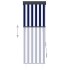 Estor enrollable de exterior azul y blanco 60x250