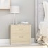 Mesita de noche madera contrachapada color roble 40x30x40