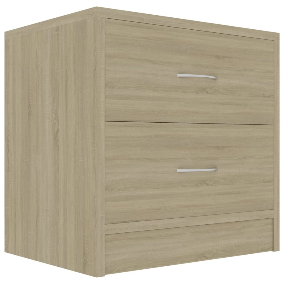 Mesita de noche madera contrachapada color roble 40x30x40