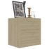 Mesita de noche madera contrachapada color roble 40x30x40