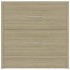 Mesita de noche madera contrachapada color roble 40x30x40