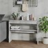 Mesa consola madera contrachapada gris hormigón 102x30x80