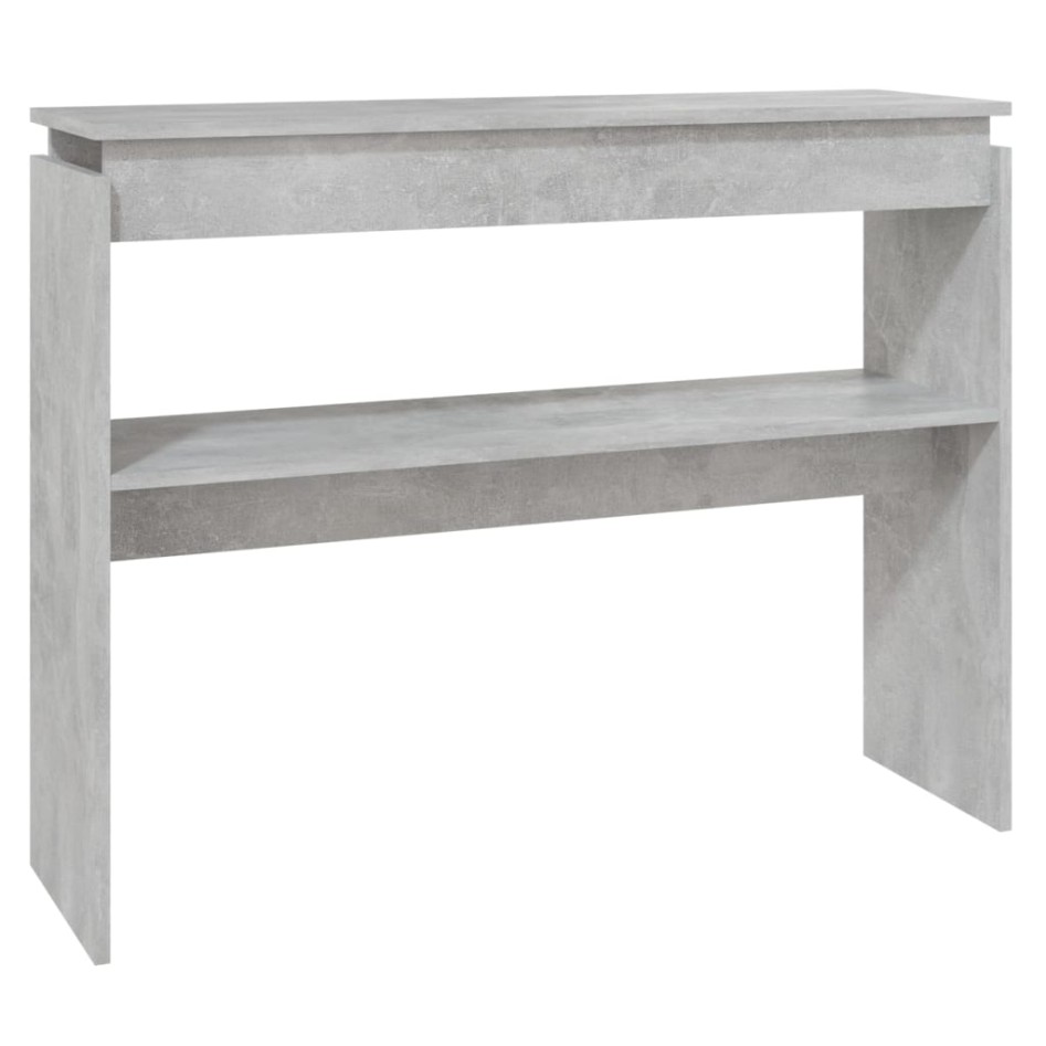 Mesa consola madera contrachapada gris hormigón 102x30x80