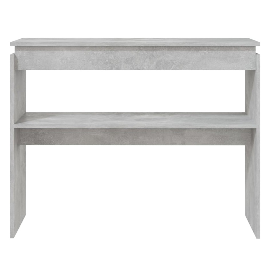 Mesa consola madera contrachapada gris hormigón 102x30x80