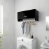 Armario de madera contrachapada negro 70x32,5x35