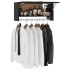 Armario de madera contrachapada negro 70x32,5x35