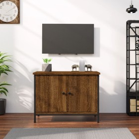Mueble de TV madera contrachapada marrón roble 60x35x45
