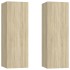 Set de muebles para TV 6 pzas madera contrachapada roble